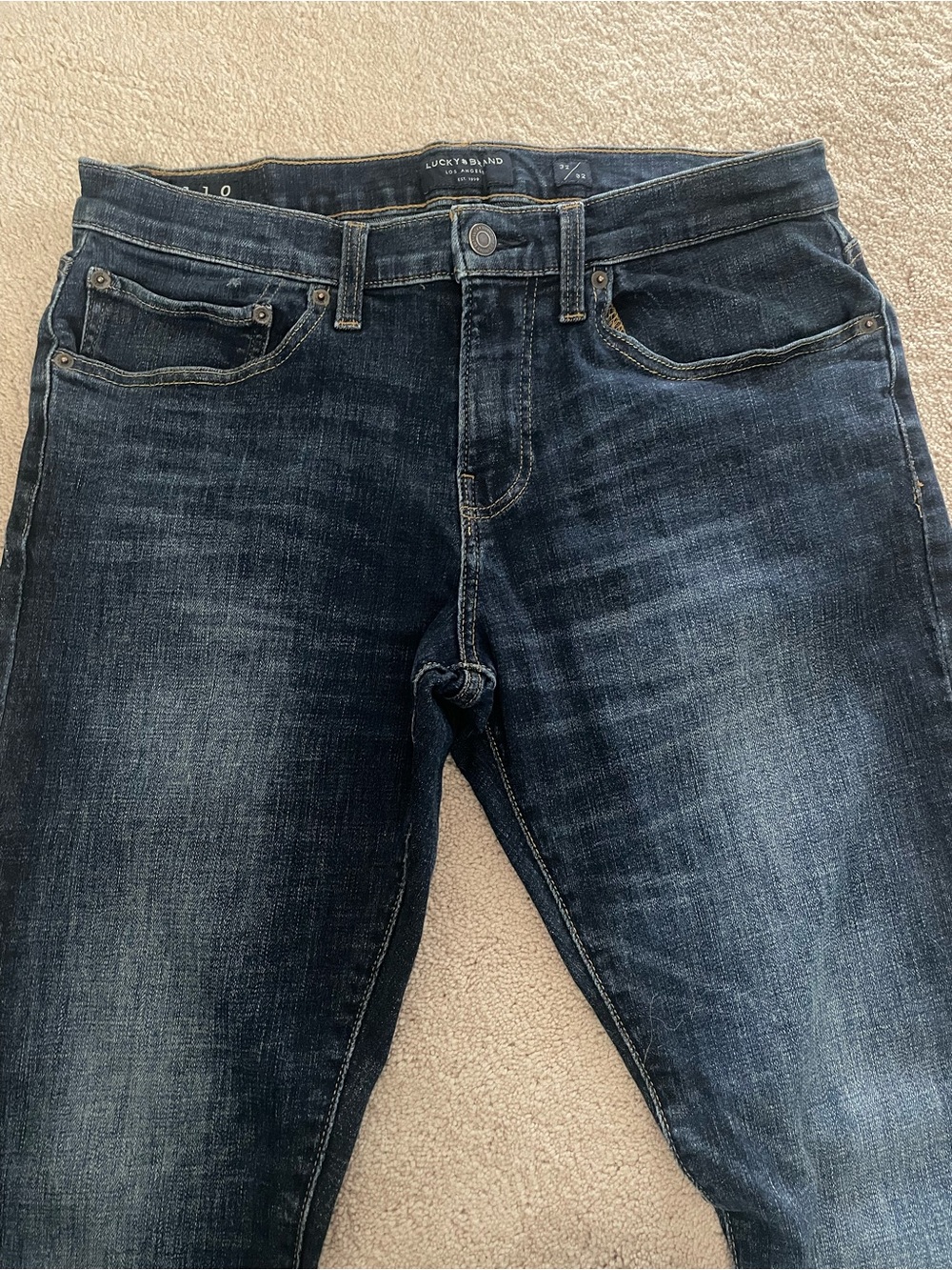 Lucky Brand Men’s 110 Slim Dark Blue Wash Jeans